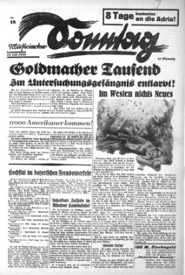 Illustrierter Sonntag (Der gerade Weg) Sonntag 28. Juli 1929