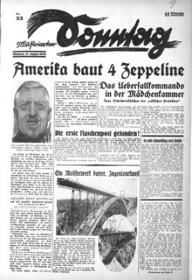 Illustrierter Sonntag (Der gerade Weg) Sonntag 25. August 1929