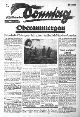 Illustrierter Sonntag (Der gerade Weg) Sonntag 1. September 1929