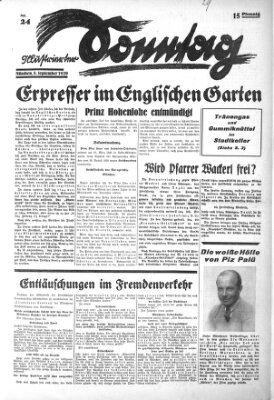 Illustrierter Sonntag (Der gerade Weg) Sonntag 8. September 1929