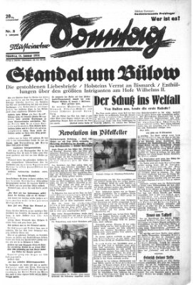 Illustrierter Sonntag (Der gerade Weg) Sonntag 11. Januar 1931