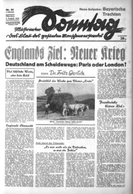 Illustrierter Sonntag (Der gerade Weg) Sonntag 2. August 1931