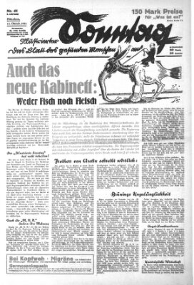 Illustrierter Sonntag (Der gerade Weg) Sonntag 11. Oktober 1931