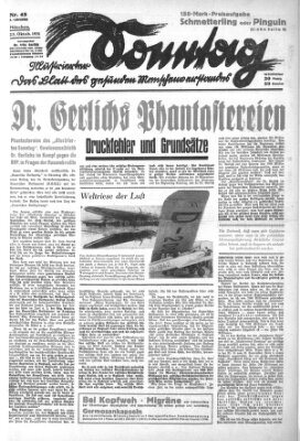 Illustrierter Sonntag (Der gerade Weg) Sonntag 25. Oktober 1931