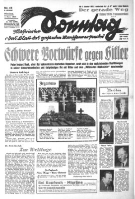 Illustrierter Sonntag (Der gerade Weg) Sonntag 1. November 1931