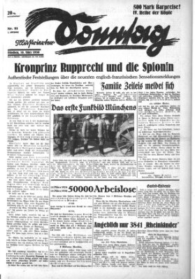 Illustrierter Sonntag (Der gerade Weg) Sonntag 16. März 1930