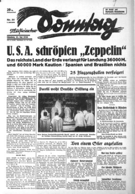 Illustrierter Sonntag (Der gerade Weg) Sonntag 25. Mai 1930