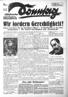 Illustrierter Sonntag (Der gerade Weg) Sonntag 14. September 1930