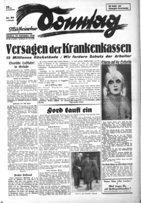 Illustrierter Sonntag (Der gerade Weg) Sonntag 28. September 1930