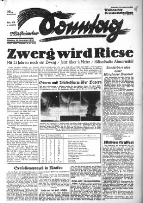 Illustrierter Sonntag (Der gerade Weg) Sonntag 30. November 1930