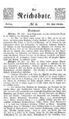 Der Reichsbote Freitag 21. Juli 1848