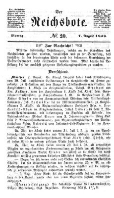 Der Reichsbote Montag 7. August 1848