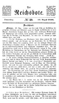 Der Reichsbote Donnerstag 17. August 1848