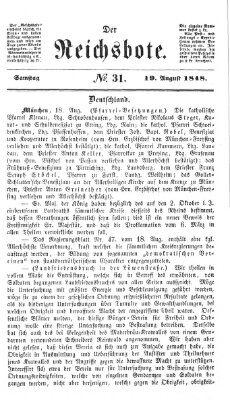 Der Reichsbote Samstag 19. August 1848