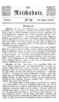 Der Reichsbote Dienstag 22. August 1848