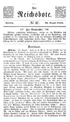 Der Reichsbote Samstag 26. August 1848