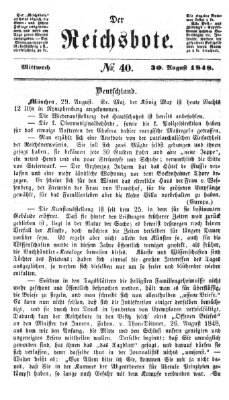 Der Reichsbote Mittwoch 30. August 1848