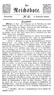 Der Reichsbote Donnerstag 7. September 1848