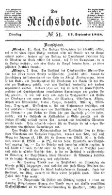 Der Reichsbote Dienstag 12. September 1848