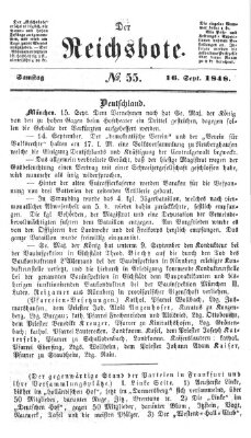 Der Reichsbote Samstag 16. September 1848