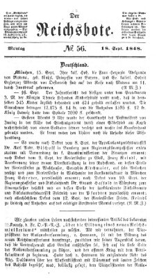 Der Reichsbote Montag 18. September 1848