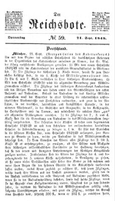 Der Reichsbote Donnerstag 21. September 1848