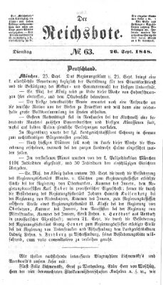 Der Reichsbote Dienstag 26. September 1848