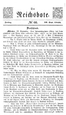 Der Reichsbote Freitag 29. September 1848