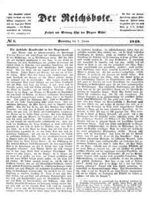 Der Reichsbote Sonntag 7. Januar 1849