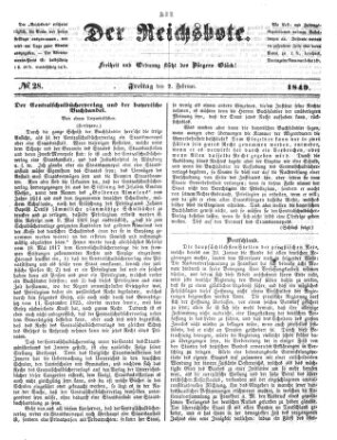 Der Reichsbote Freitag 2. Februar 1849
