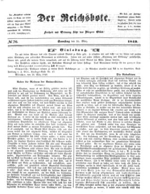 Der Reichsbote Samstag 31. März 1849