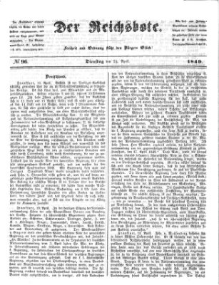 Der Reichsbote Dienstag 24. April 1849