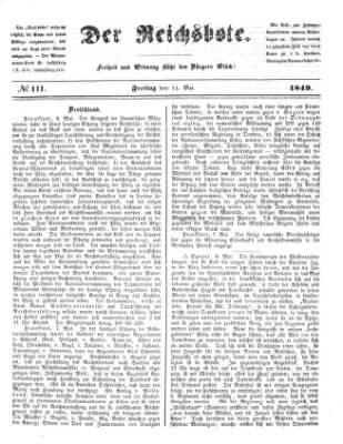 Der Reichsbote Freitag 11. Mai 1849