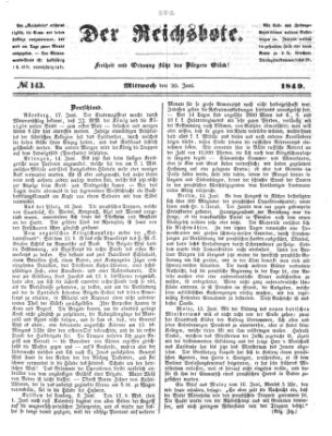 Der Reichsbote Mittwoch 20. Juni 1849