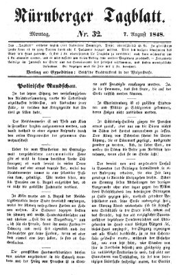 Nürnberger Tagblatt Montag 7. August 1848