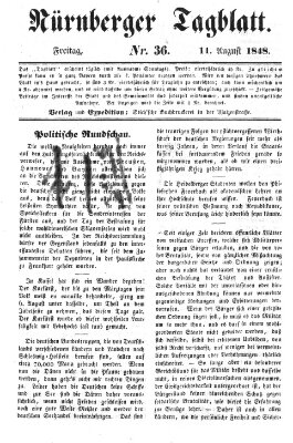 Nürnberger Tagblatt Freitag 11. August 1848