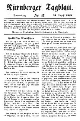 Nürnberger Tagblatt Donnerstag 24. August 1848