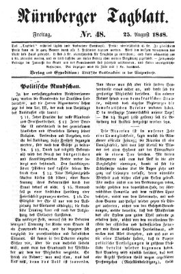 Nürnberger Tagblatt Freitag 25. August 1848