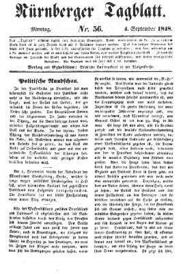 Nürnberger Tagblatt Montag 4. September 1848