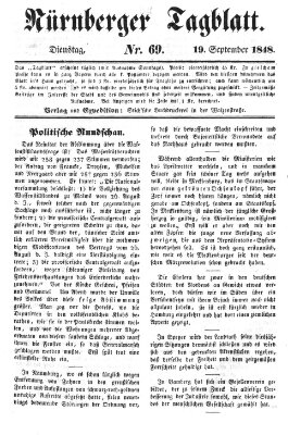 Nürnberger Tagblatt Dienstag 19. September 1848