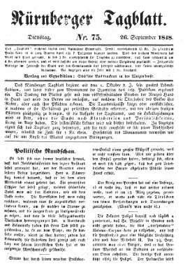 Nürnberger Tagblatt Dienstag 26. September 1848