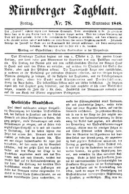 Nürnberger Tagblatt Freitag 29. September 1848