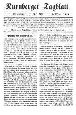 Nürnberger Tagblatt Donnerstag 5. Oktober 1848