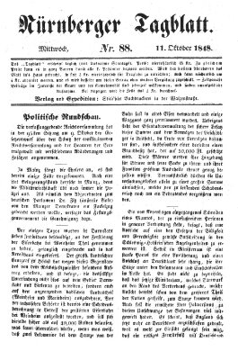 Nürnberger Tagblatt Mittwoch 11. Oktober 1848