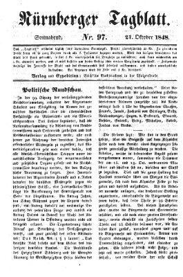 Nürnberger Tagblatt Samstag 21. Oktober 1848