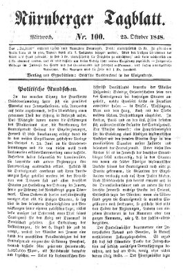 Nürnberger Tagblatt Mittwoch 25. Oktober 1848