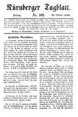 Nürnberger Tagblatt Freitag 27. Oktober 1848