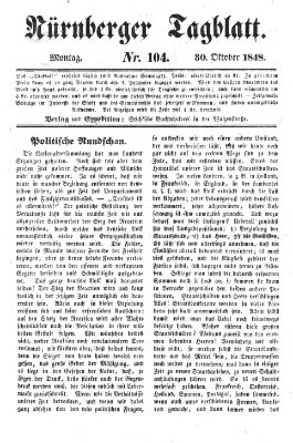 Nürnberger Tagblatt Montag 30. Oktober 1848