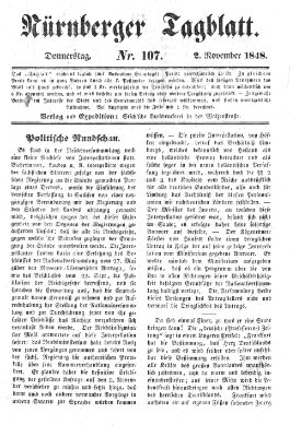 Nürnberger Tagblatt Donnerstag 2. November 1848