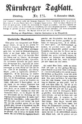 Nürnberger Tagblatt Dienstag 7. November 1848